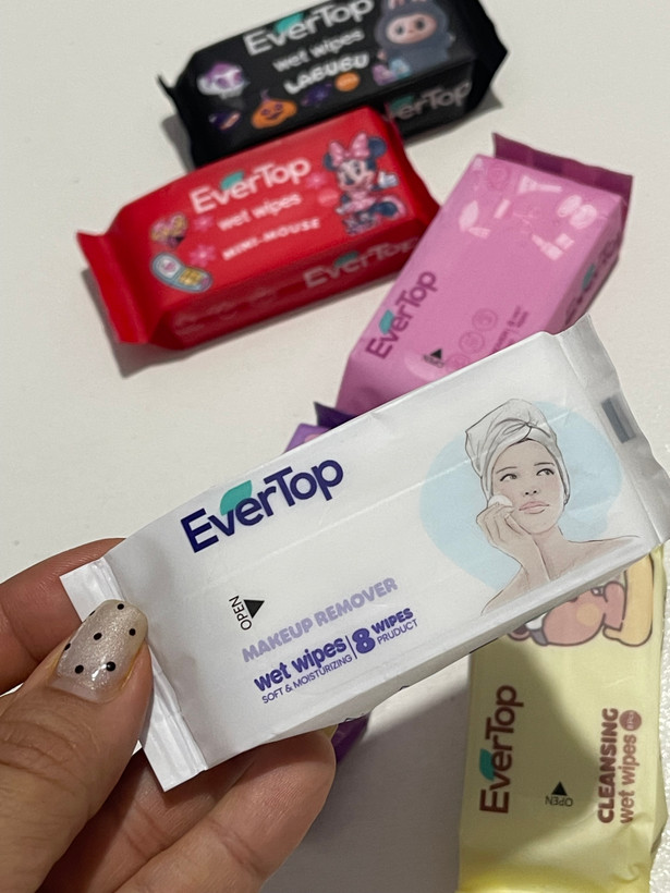 دستمال مرطوب فانتزی مسافرتی 8 عددی EverTop