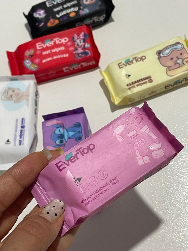 دستمال مرطوب فانتزی مسافرتی 8 عددی EverTop